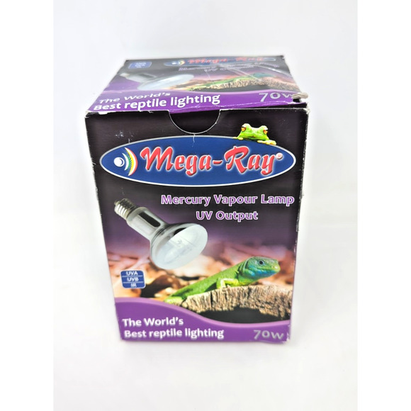 Mega-Ray Pet Care Mercury Vapor Bulb lamp - 70 Watts UV output UVA UVB IR - Picture 1 of 4